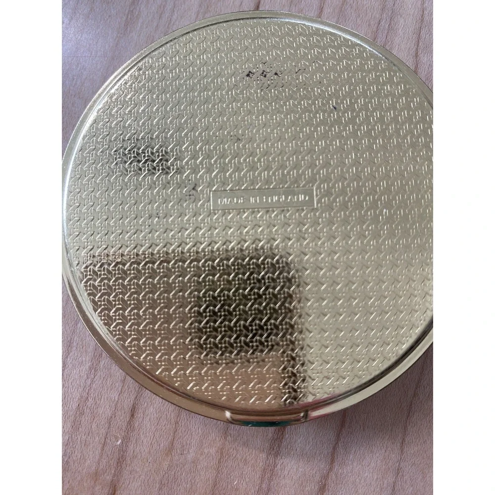 VINTAGE POWDER MIRROR COMPACT FLORAL DESIGN MADE IN BLUE DESIGN FLOWERS STUNNING